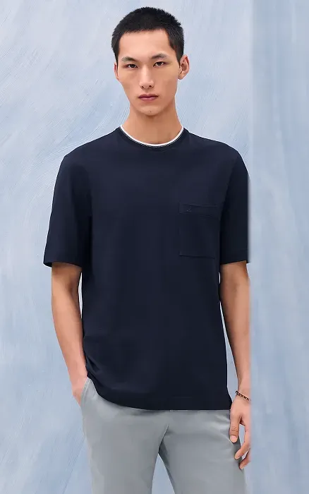 Áo thun phông Hermes nam màu xanh 3