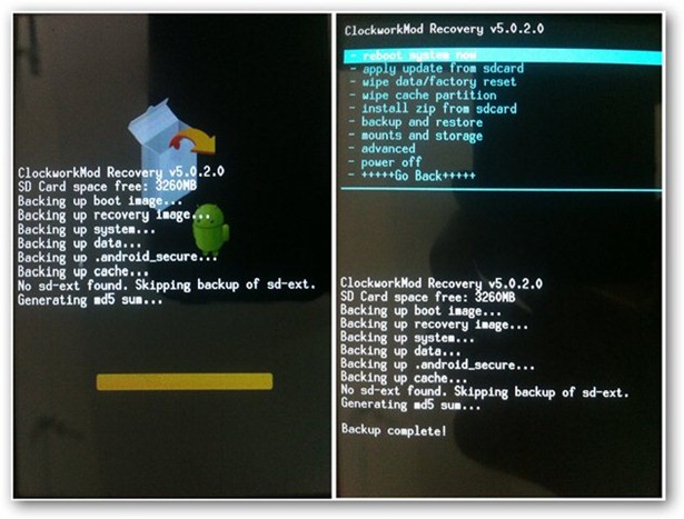 Nandroid Backup Generating md5 Sum and Finishing Backup Process