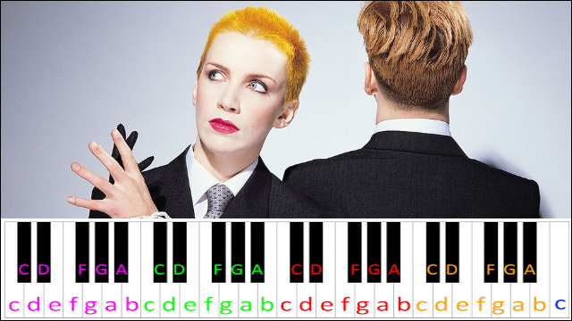 Sweet Dreams by Eurythmics (Hard Version) Piano / Keyboard Easy Letter Notes for Beginners