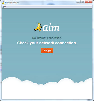 AIM AOL Instant Messenger discontinued December 15 2017 network failure no Internet connection