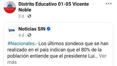 En Vicente Noble, usan pagina oficial del distrito 01-05 para fines políticos y promocionar candidato presidencial del PRM.