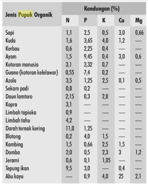 Unsur yang Terkandung dalam Pupuk Kompos