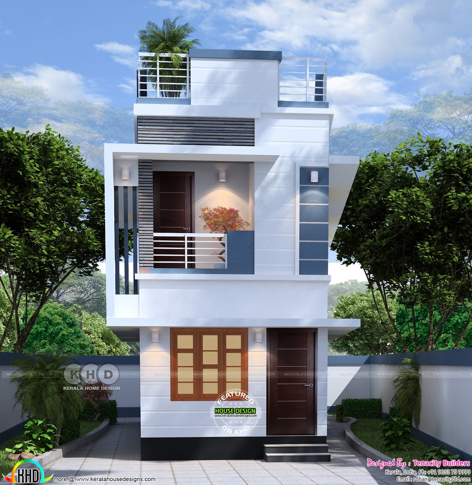  Tiny  low cost India  home  design  Kerala home  design  and 