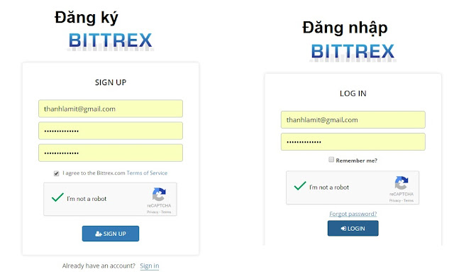 Hướng dẫn đăng ký tài khoản bittrex