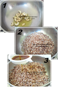 Flattened Red Rice Puttu With Jaggery | Vellam Sigappu Aval Puttu | சிகப்பு அவல் புட்டு