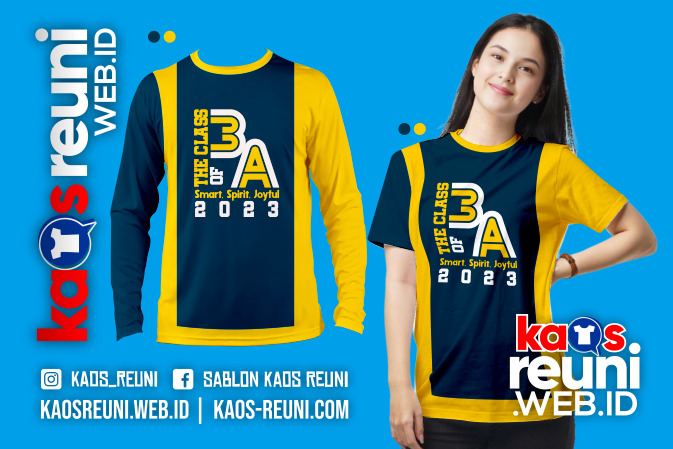 CLASS 3A - Desain Sablon Kaos Reuni Alumni