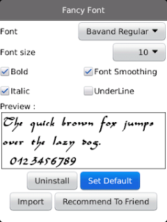 Fancy Fonts Advanced v1.1 for BlackBerry
