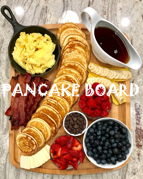 PANCAKE BOARD BREAKFAST RECIPE For breakfast ideas, breakfast casserole, breakfast recipes, breakfast burritos and breakfast and brunch recipes.