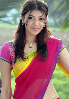 Kajal Agarwal Cute in Rose Half Saree Photos