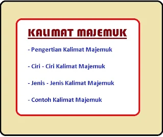 jenis - jenis dan contoh kalimat majemuk