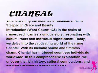 meaning of the name "CHANTAL"