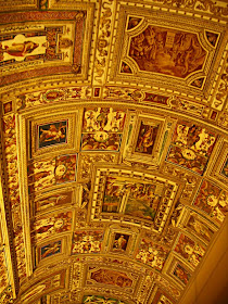 golden celing design at the sistine chapel