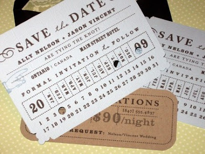 Save  Date Cards on Do  X2   Save The Date Punch Cards