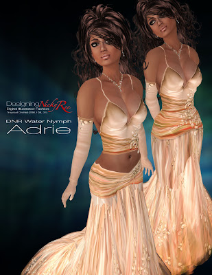 How to wear the items for the different looks for Water Nymph Adrie Sets: