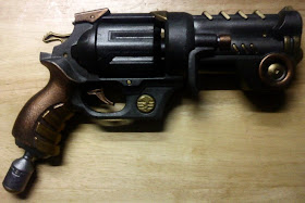 Mod, steampunk, gun, blaster, rotator x-8, paint, custom, future, revolver, nerf