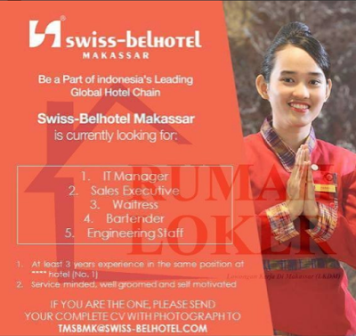 Lowongan kerja di Swiss Belhotel Makassar Januari 2018