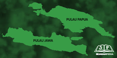 Peta Pulau Jawa dan Pulau Papua