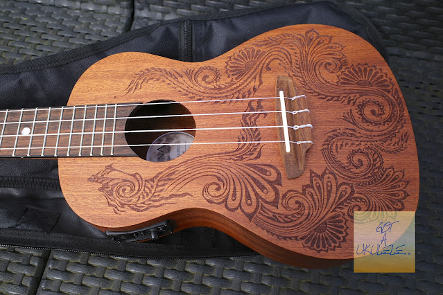 Luna Uke Henna Dragon Concert Ukulele body