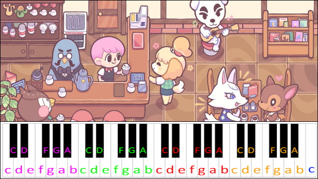 The Roost (Animal Crossing) Piano / Keyboard Easy Letter Notes for Beginners