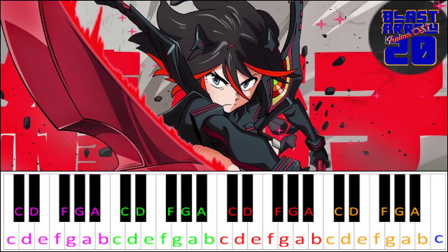 Sirius by Eir Aoi (Kill la Kill OP 1) Piano / Keyboard Easy Letter Notes for Beginners