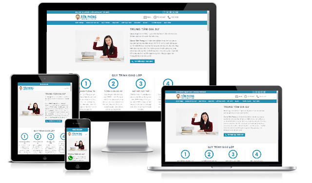 Template blogspot trung tâm gia sư responsive