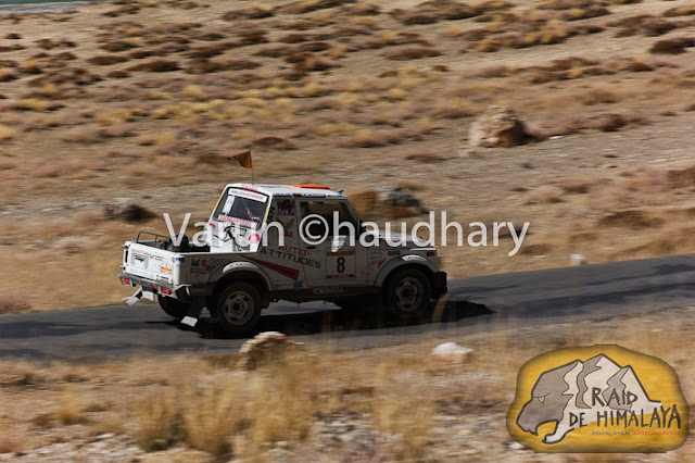 Maruti Suzuki Raid-de-Himalaya is India's toughest and most demanding motorsport rally which happens in Northern states of India - mainly Himachal Pradesh and J&K. Raid De Himalaya is open for both car and bike enthusiasts .... and for professional as well as amateur motorsport lovers.  Let's have a quick PHOTO JOURNEY by Varun Chaudhary (from Raid de Himalaya 2011)This journey is only covering some of the action shots of cars and another photo journey on bikes will follow soon... Above photograph shows a car flying across the snow covered hills and monasteries on the way while going towards J&K....The participants drive through some of the world's highest motorable roads and passes in the Himalayas like Jalori Pass, Rohtang Pass, Kunzum La, Baralacha La, Tanglang La & Khardung La, through really difficult terrains in Lahual and Spiti valleys in the Ladakh region.During Raid de Himalayas, all participants need to take care of their food on their own. Folks from various parts of country and world come to Himachal for Raid de Himalayas. Many folks have real craze about riding in Himalayas and face the real challenge in the world of motorsports.Most of the drive is through  snow covered hills of Himalayas, beautiful water streams and at times, temperature below -15 degree Celsius. On an average, a participant covers a distance of 300 kms every day in this approximately 1800 km and week-long motoring event.During the Raid, environment changes suddenly... These cars move so fast and suddenly snow covered hills touch to a land with rocky & dry hills... Most of the vehicles used during the rally for marked fit before start, otherwise folks are not allowed to continue to take care of security of participantsMaruti Suzuki and Himalayan Motorsport Association organize the Maruti Suzuki Raid-de-Himalaya every year  which actually need hard work and preparations. Spirit of motoring enthusiasts and Maruti Suzuki's commitment to promote motorsport in India has kept it going - year after year.It's always a wonderful experience to capture these folks at special moments with special effects.... Panning could be one of the very good ways of showing real action during Raid de Himalaya !!!If I clearly read, it's Sarachu written over the meter-board on road-side...Every year, more and more people participate in the Maruti Suzuki Raid-de-Himalaya and some of them from abroad as well. Maruti Suzuki Raid-de-Himalaya is the only Indian motorsport event listed on the off-road rallies calendar of FIM (Federation Internationale Motorcyclisme), Geneva, Switzerland. Only 12 international motoring events world-wide are listed in this calendar.The Maruti Suzuki Raid-de-Himalaya is held around October, just before the onset of winters in the Himalayan region and passes through lot of snow covered hills !!!The Maruti Suzuki Raid-de-Himalaya runs in three separate versions: Xtreme, Adventure Trial and Bike Xtreme !!!Xtreme is the toughest of Raid de Himalaya and it's open only to those 4 wheeler drivers who have prior rallying experience and have competed in one of the earlier editions of the Maruti Suzuki Raid-de-Himalaya or Maruti Suzuki Rally Desert StormAdventure Trial is open to those motor-sports enthusiasts who would like to take on the Himalayas but without the tough competition, difficulty and stress involved in the Xtreme. This section is open only to stock cars and only certain safety related modifications would be allowed in the competing cars. This is where first timers would fit in...   Car Category & SUV Category    Bikes Xtreme is open to bikes of all types and makes but there are certain regulations that they have to adhere to. The bikers are probably the bravest of the Raiders, as they have to face the hostile weather, terrain without the comforts of a cabin surrounding them.Some of the online media websites regularly track the progress of this one week long rally - Raid de Himalaya... One of the example can be seen at http://hillpost.in/category/sports/raid-de-himalayaAll these colorful cars in various sizes, shapes and models don't run but literally fly in air. Each car rider need to come with a navigator who can guide the rider about appropriate details about location, distance, timing and other security measures about controls etc.Also each team to make sure that helping car is coming along which has all necessary equipments for repairing the cars/bikes if needed... Many times these enthusiasts know much about their cars/bikes, but it's preferred to have specialists with them to be on safer side.It's of course an expensive affair and many folks get appropriate sponsorships to join such rallies. From vehicle to maintenance and all other miscellaneous expenses are too much... Even most of the vehicles are very well designed for such rallied.... They need to be really special to be a part of Raid de Himalaya....Raid de Himalaya 2011 was 13th event and 150+ participants came this time !!So here ends the cars rally during Raid de Himalaya 2011 and Bikers rally will follow soon... Varun Chaudhary who clicked all these photographs can reached at - Facebook Gmail