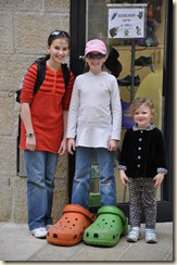 Mamilla Mall in front of Crocs store