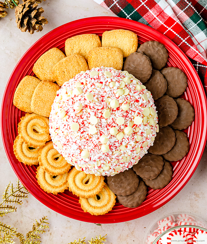 White Chocolate Peppermint Cheeseball