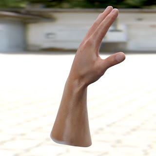 3d model male hand