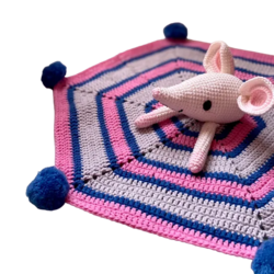 Manta de apego ratoncito a crochet