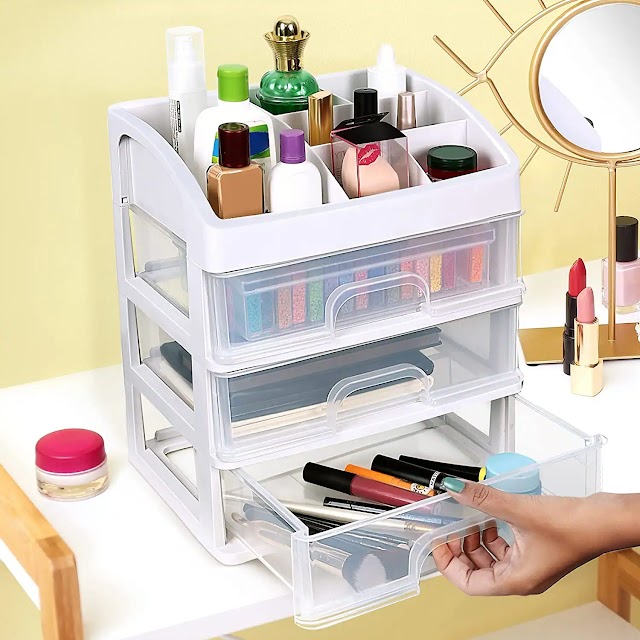 Makeup Organizer with Drawers and Compartments for Cosmetics
