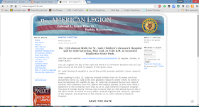 screen grab of American Legion Post 75 webpage