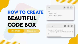 Create A Code Box With A Beautiful Copy And Download Code Button For Blogger
