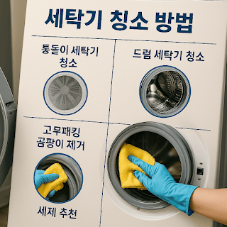 세탁기 청소 방법 통돌이·드럼 세탁기 청소부터 고무패킹 곰팡이 제거·세제 추천까지