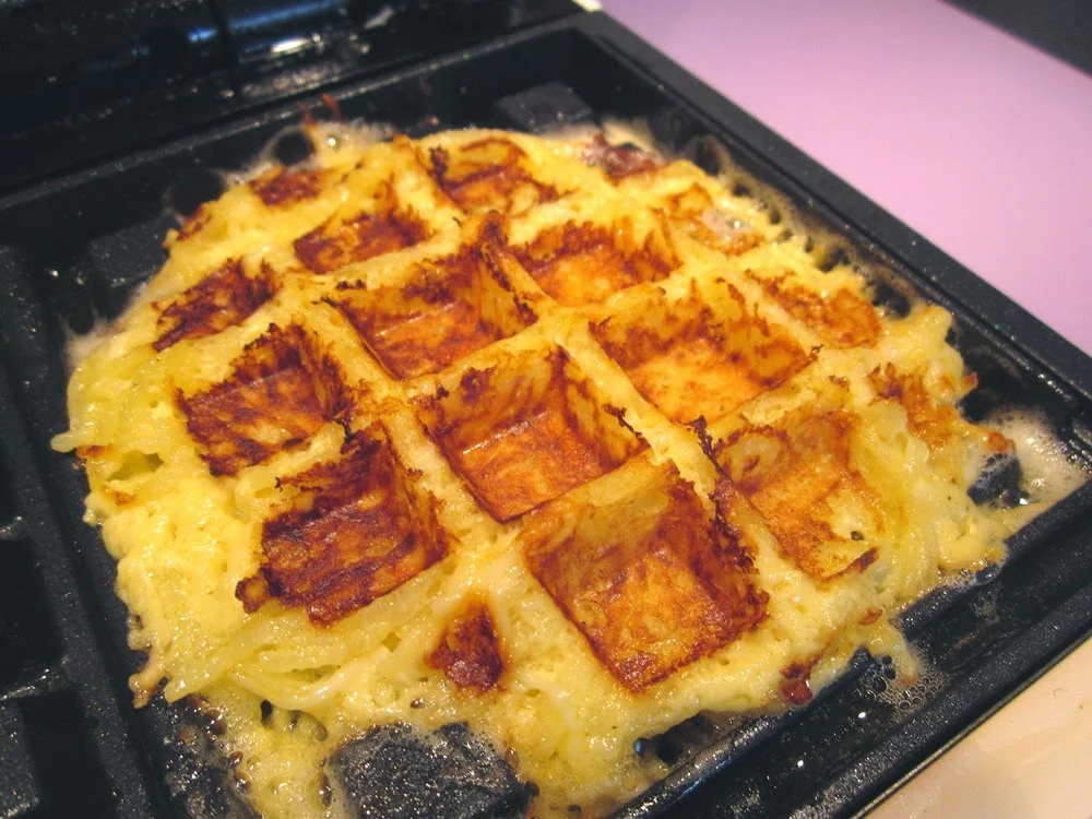 Gaufres salées sans gluten de pomme de terre