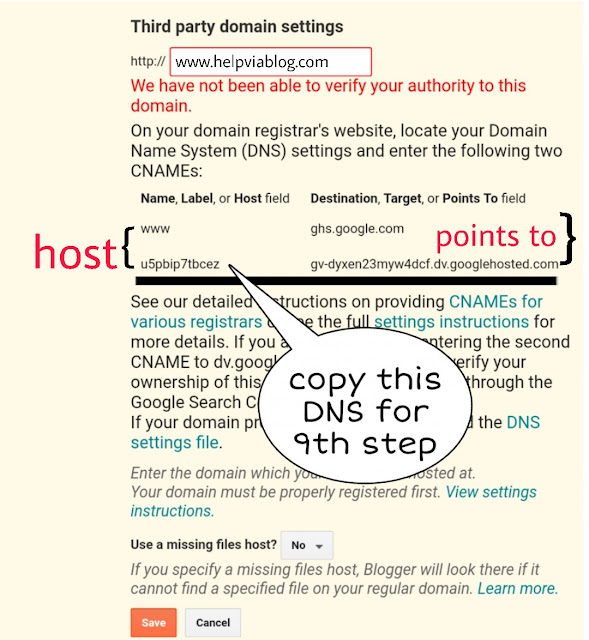 Setup a third part url