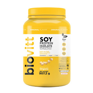 [รับประกันความอร่อย] โปรตีนถั่วเหลืองออแกนิค biovitt Soy Protein Isolate ซอยโปรตีน ไอโซเลท Non Whey | 907.2 กรัม