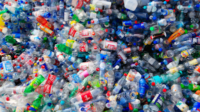 lots of plastic bottles all piled together