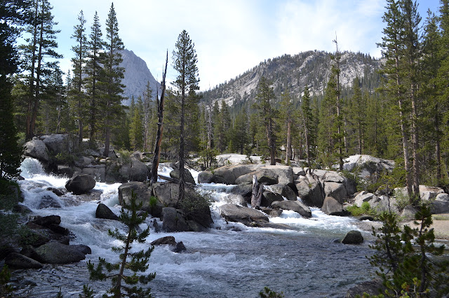 water rampaging through the rocks