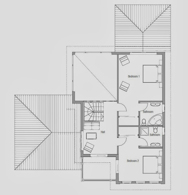 Planta de casa moderna