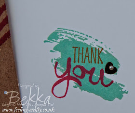 A Special Work of Art Thank You Card made using Stampin' Up! Supplies bu UK Independent Demonstrator Bekka Prideaux