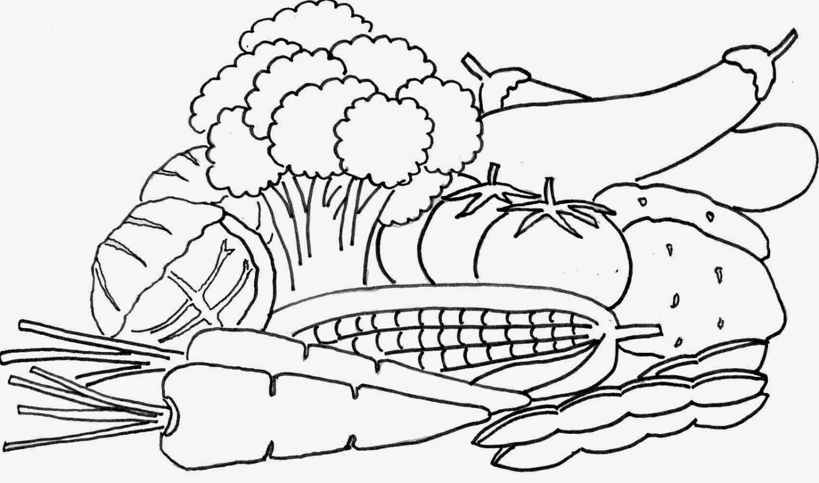 Harvest Fruits And Vegetable Coloring Pages Coloring Pages