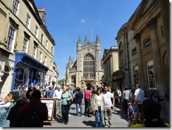 Bath Abbey and the Roman Bath area