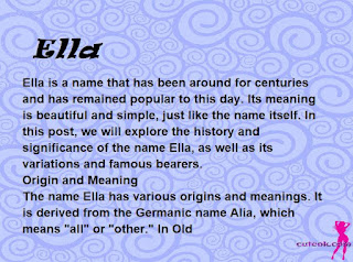meaning of the name "Ella"
