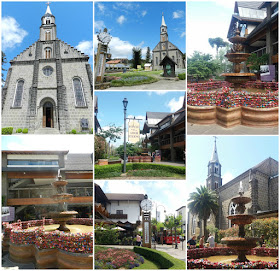 O que fazer no centro de Gramado - Igreja Matriz São Pedro Apóstolo e Fonte do Amor Eterno