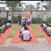 अखिल भारतीय विद्यार्थी परिषद के कार्यकर्त्ताओं ने किया योगाभ्यास