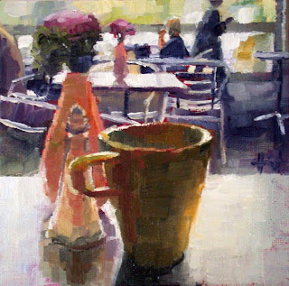 Coffee in Battersea Park by Liza Hirst