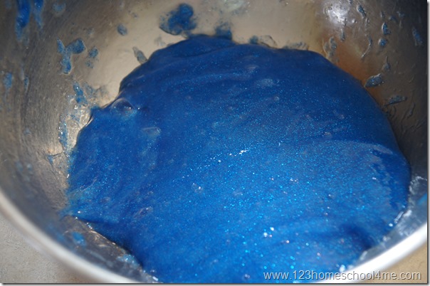 mix until it thickens into a slime