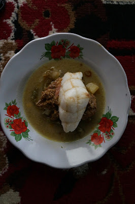 Lontong sayur dengan ayam rendang foodblogger Pontianak