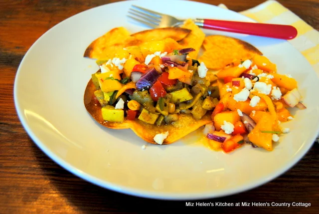 Veggie Tostada's at Miz Helen's Country Cottage